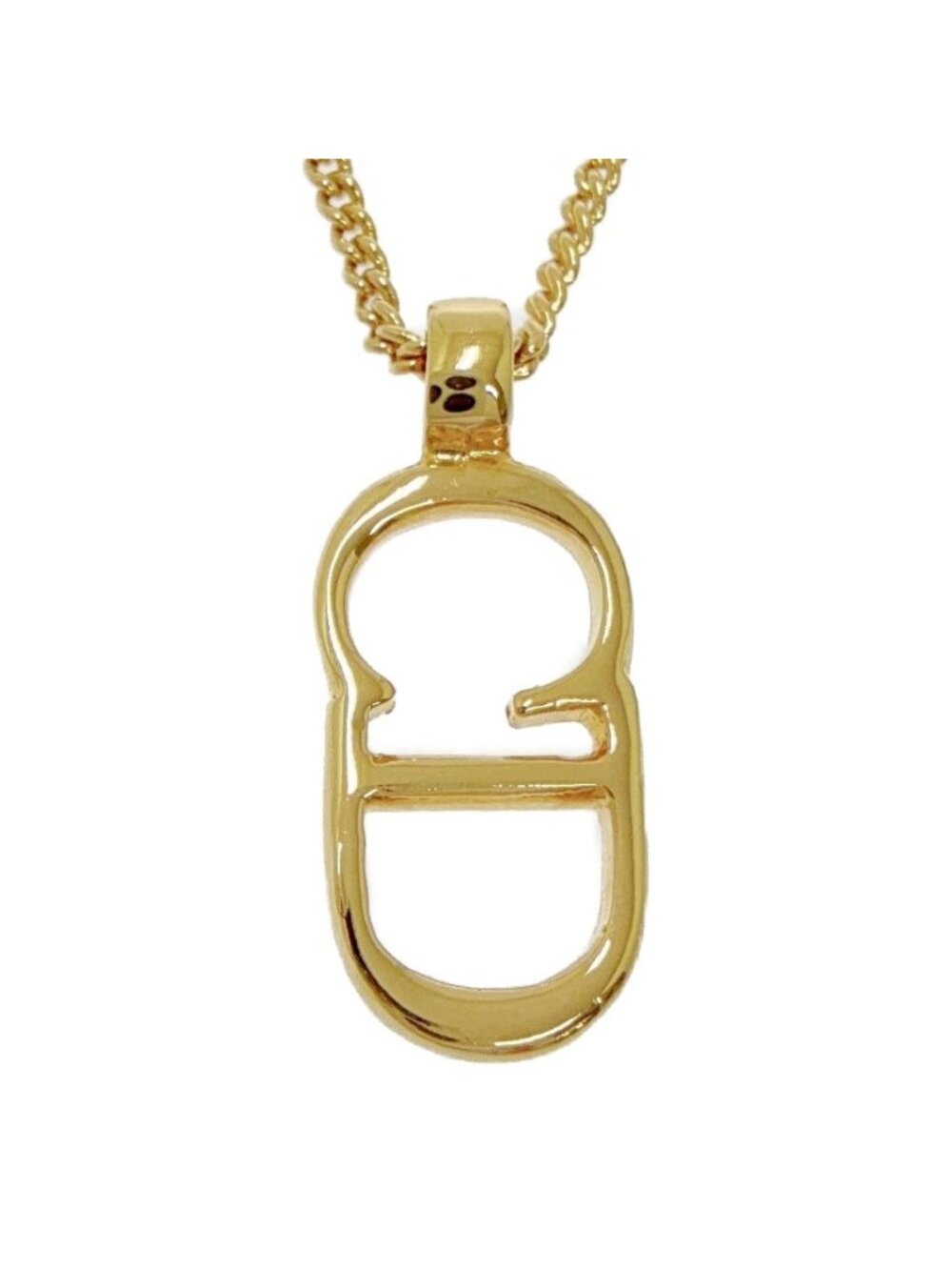 Dior CD Logo Necklace Gold